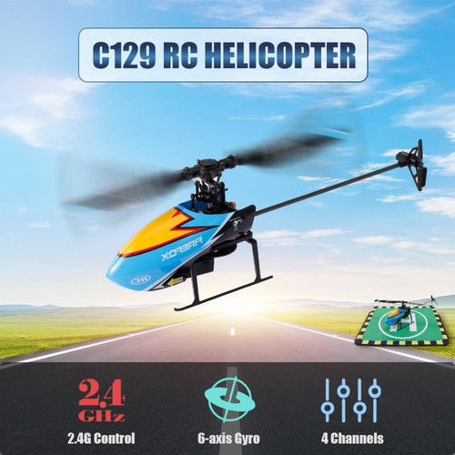 Universal - C129 RC Helicopter 4CH Mini Aileronless Helicopter(Blue) Universal  - Jeux & Jouets