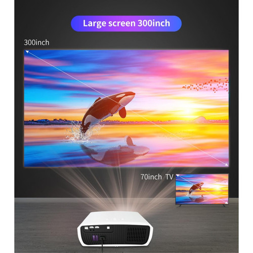 Videoprojecteur home cinéma C3 Nouveau projecteur LED 10.0 WiFi Full HD 1080P 300 pouces grand écran général 3D Home Cinema Intelligent Vidéo Ondulateur | Projecteur LCD