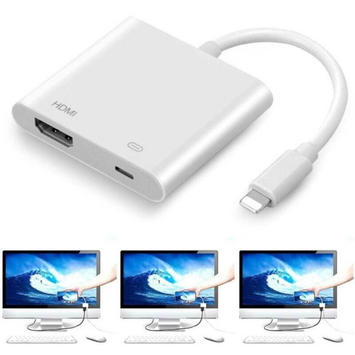 Universal Câble d'adaptateur AV numérique pour Apple iPad 5678 Plus X Lightning vers HDMI