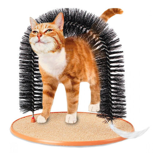 Universal - Cadeau arche chat auto esthéticienne avec base de laine ronde chat jouet brosse jouet pet gripper appareil | chat animal de compagnie | réparateur chat auto réparateur chat Universal  - Animalerie