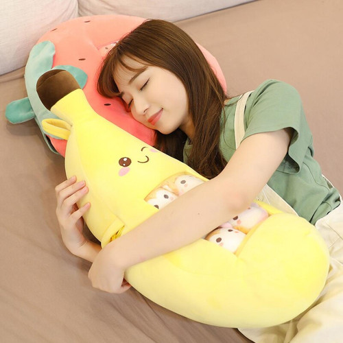 Universal Cadeau d'anniversaire kawaii pour enfant avec oreiller de banane en peluche de 40 cm | oreiller de luxe