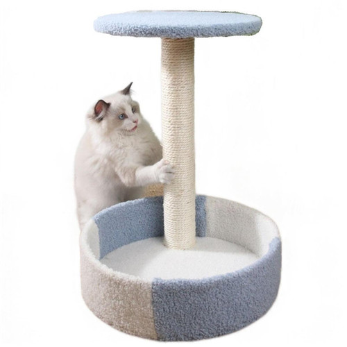 Universal - Cadre d'escalade pour chat, manche à ordures pour chat, corde, bleu, blanc, beige, plateforme de saut pour chat. Universal  - Chiens