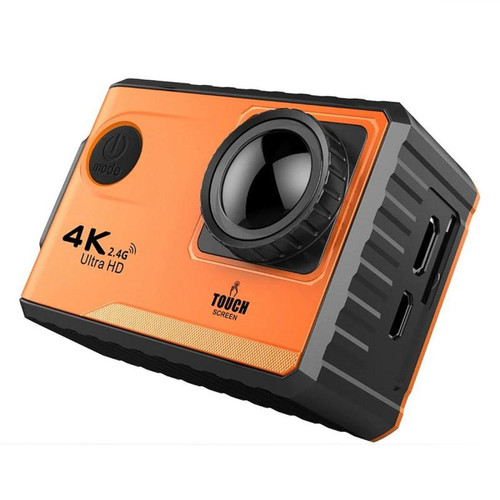 Caméra d'action Caméra d'action F100B 4K HD 2.4G WiFi Mini Camera 2.0 Casque d'extérieur vidéo SN 1080P CAM | Caméra d'activité sportive(Orange)