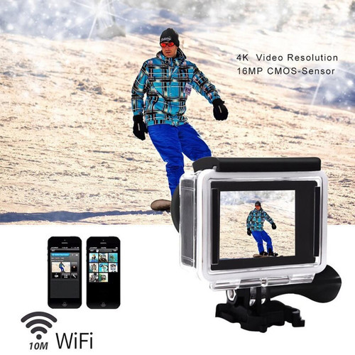 Caméra de surveillance connectée Caméra d'action Ultra HD 4K 30fps WiFi 2.0 pouces 170d 30m Casque sous-marin étanche Caméra vidéo Caméra de sport 16 mégapixels |