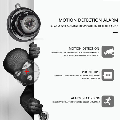 Babyphone connecté Caméra mini wifi caméra de sécurité caméra de sécurité à domicile vidéosurveillance vision nocturne détection de mouvement surveillance bébé | Caméras de surveillance