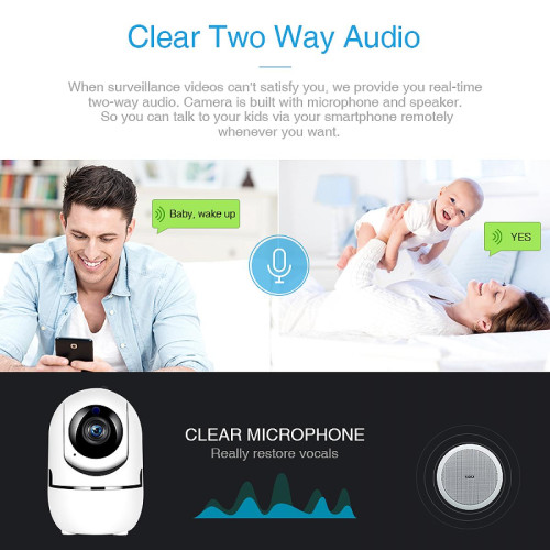 Universal - Caméra WiFi Caméra de sécurité de la maison 360 vision nocturne Surveillance des bébés Mini Surveillance de l'intérieur Caméra de télévision en circuit fermé sans fil - Mini camera