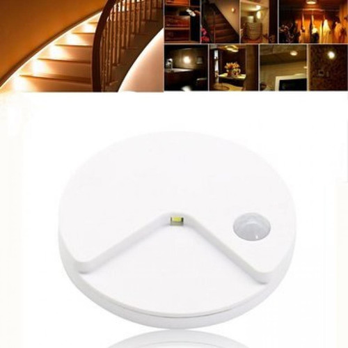 Appliques Capteur de mouvement PIR rechargeable USB Lampe de nuit contrôlée par la lumière Applique murale pour placard salle de bains couloir(blanche)