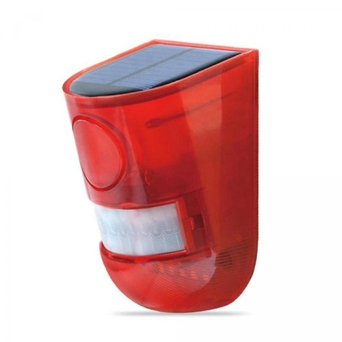 Universal - Capteur de mouvement solaire étanche, alarme rouge et avertissement. Universal  - Pots Lumineux