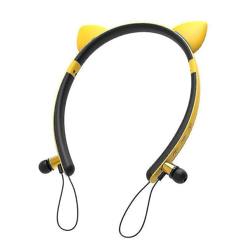 Universal - Casque Bluetooth oreille Yyh-Cat (jaune) Universal  - Son audio