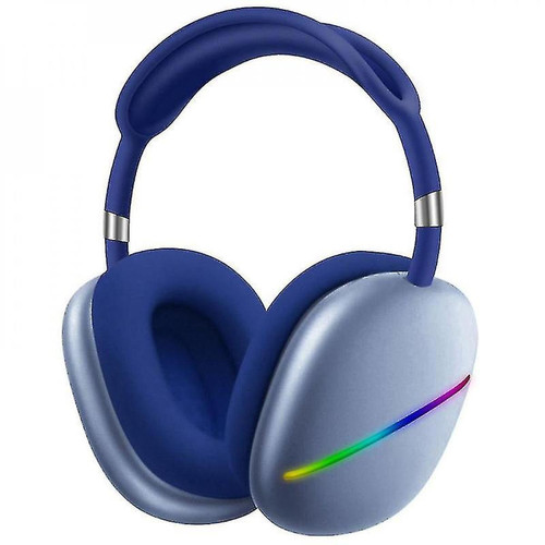 Universal - Casque Bluetooth sans fil intri-auriculaire bleu avec une ligne lumineuse Universal  - Son audio