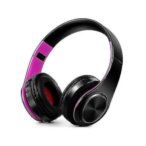 Universal - Casque pliant Bluetooth sans fil (noir rose) Universal  - Ecouteurs intra auriculaires