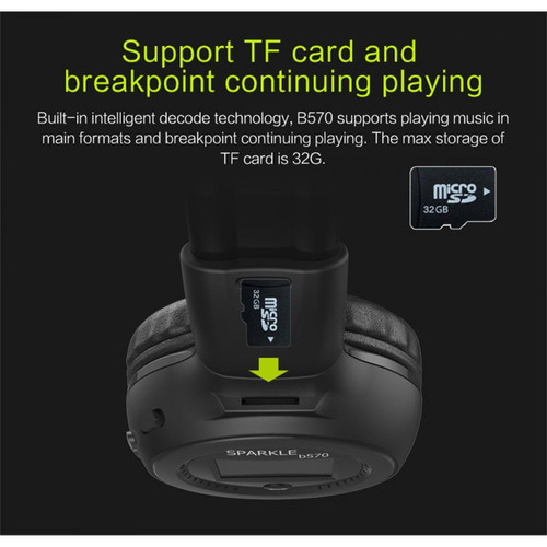 Universal Casque sans fil radio FM dans l'oreille casque stéréo Bluetooth casque pour ordinateur téléphone, support carte TF | Casque Bluetooth 4.1 Casque Bluetooth 4.1 (noir)