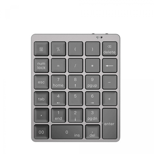 Universal - Clavier numérique sans fil en alliage d'aluminium à 28 touches Bluetooth Touches plus fonctionnelles Mini-clavier numérique 140mAh pour les tâches comptables Universal  - Pavé Numérique