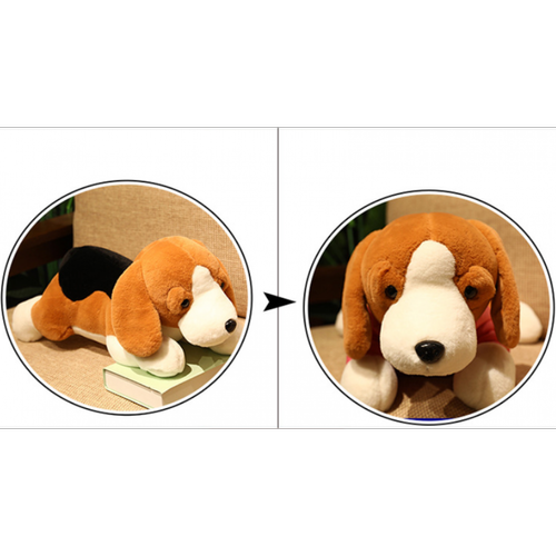 Doudous Cm kawaii peluche chien peluche couché beagle chiot avec vêtements oreiller doux mignon animal poupée bébé fille cadeau d'anniversaire | Peluche animaux
