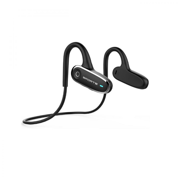 Casque Universal Concept de conduction non osseuse de l'oreille casque Bluetooth étanche double oreille sans fil longue durée de vie de la batterie fonctionnement bouchon d'oreille sport - noir(Le noir)