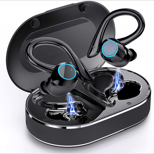 Universal - Écouteurs Bluetooth sans fil Sport Bouchons d'oreille étanches Écouteurs Bluetooth 5.1 avec microphone Contrôle tactile Écouteurs 9D HiFi Universal  - Son audio