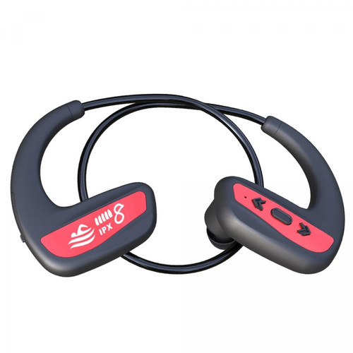 Universal - Écouteurs de natation sans fil IPX8 étanche 16 Go lecteur MP3 12 heures lecteur Bluetooth fonctionnant HiFi basses écouteurs | lecteur MP3(Le noir) - MP3