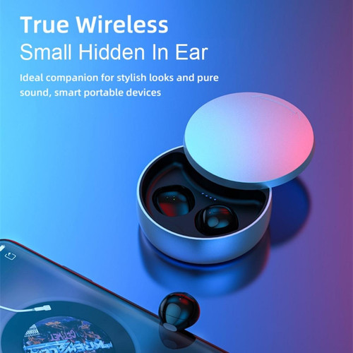 Universal - Écouteurs mini-cachés Écouteurs sans fil compatibles Bluetooth Micro-écouteurs linéaires avec microphone Écouteurs stéréo pour petits cache-oreilles |(Le noir) Universal  - Universal