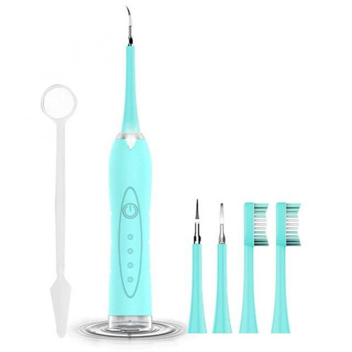 Brosse à dents électrique Universal Écran électrique, brosse à dents électrique, brosse à dents électrique, détergent, tache dentaire, outil tartare, 5 têtes de brosse remplaçables.