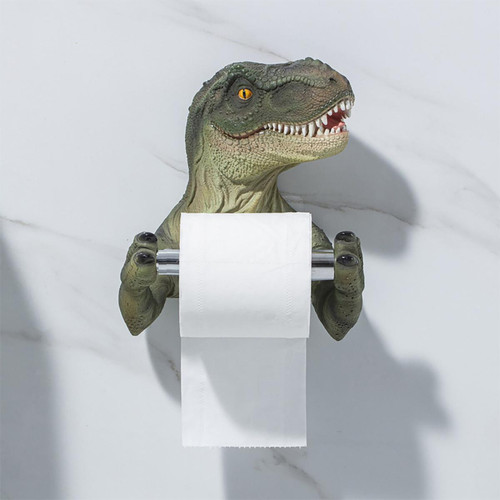 Universal - Créatif dinosaure porte-papier toilette étagère de rangement de salle de bains porte-serviettes papier toilette porte-serviettes à rouleaux(Vert) Universal  - Meuble de rangement pour toilette Salle de bain, toilettes