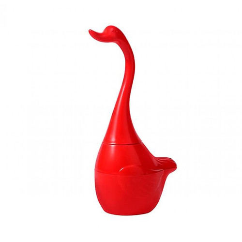 Universal - Creative Swan Shape Toilet Brush And Holder Set To Clean Bathroom color red Universal  - Salle de bain, toilettes Rouge