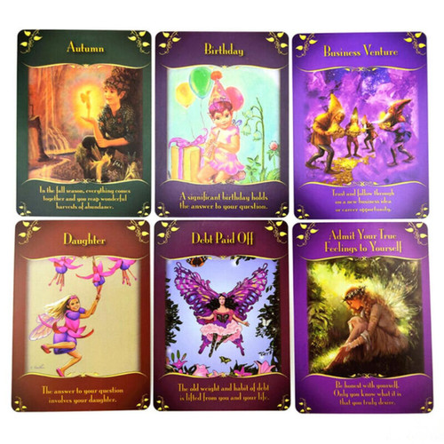 Universal - Des cartes d'information magiques de la fée, un concours psychologique de tarot de la vertu.(Violet) Universal  - Jeux de cartes