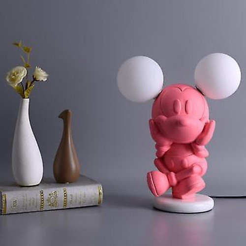 Universal - Dessin animé souris lampe de table designer salon nordique enfant chambre princesse lampe de chevet net rouge mignon dimmer lumineux (rose) Universal  - Animation lumineuse