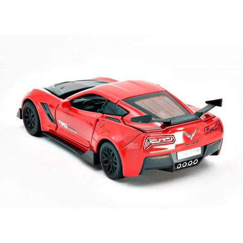 Universal Die Casting 1: 32 Corvette Supercar Modèle Voiture Alliage Voiture Simulation Retirer le véhicule Jouet de voiture pour cadeaux pour enfants | Die Casting Toy Car(Rouge)