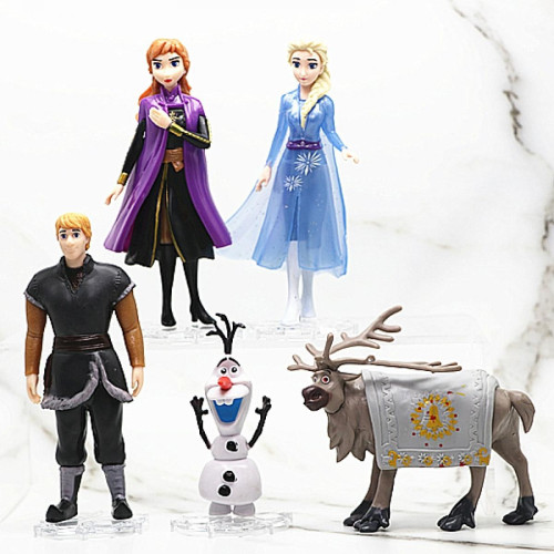 Mangas Universal Disney Frozen 2 Elsa Anna Olaf Image Modèle Princesse Elza Fille Poupée Jouet Set Cadeau Priorité Cadeau d'Anniversaire Enfant | Action People(Coloré)