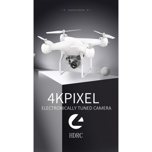 Universal - Double HD 4K RC Drone Quadcopter Drone et Caméra GPS WiFi Photographie aérienne grand angle Jouet télécommandé à longue durée de vie | RC Helicopter(blanche) Universal  - Quadcopter