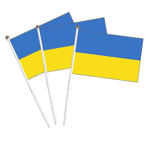 Universal - Drapeau ukrainien ukrainien à main de petits mini-drapeaux de bâton (pack 20) - Décoration chambre enfant
