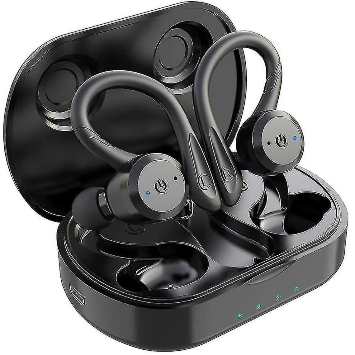 Ecouteurs intra-auriculaires Universal Ecouteurs sport TWS casque True Wireless Bluetooth 5.0 Sports Earbuds, IPX7 étanche à l'eau machine rouge @