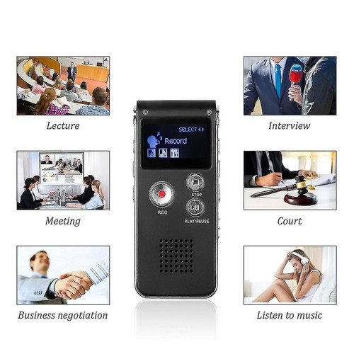 Enregistreur audio numérique Enregistreur vocal numérique 32 Go professionnel portable enregistrement stéréo stylo mini numérique pour les affaires