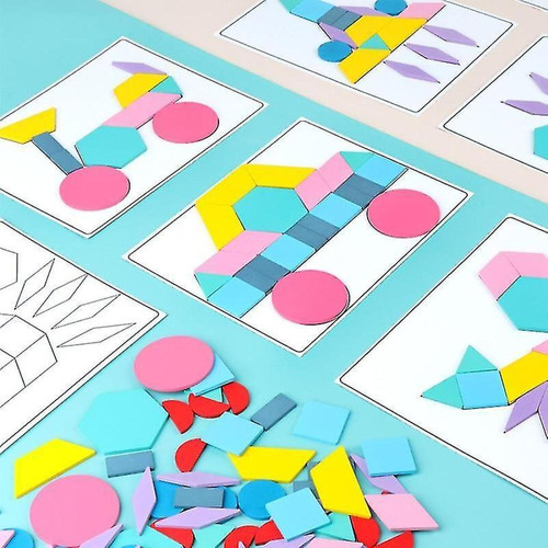 Universal - Ensemble de puzzle en bois en bois en bois coloré créatif tangram 3d puzzle bébé apprentissage pour enfants Universal  - Jouets en bois Jeux & Jouets