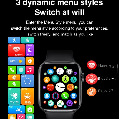 Montre connectée Femmes Smartwatch Hommes 1,75 pouces HD Écran Bluetooth Appelé Montre DIY Smartwatch Horloge de fitness pour Android IOS | Smartwatch (Noir)
