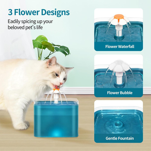Universal Fontaine à eau pour chat entièrement automatique bol d'eau pour chien de compagnie distributeur d'eau pour chat silencieux distributeur d'eau automatique électrique USB | Fournitures d'alimentation pour chat (vert)