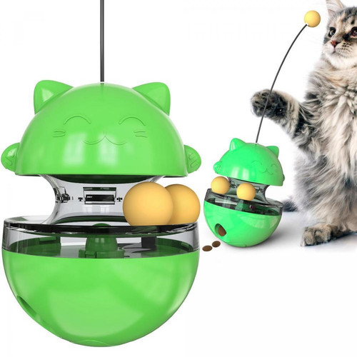 Universal - Fun Flip Pet Slow Food Jouet de divertissement qui attire l'attention du chat Jouet de loisirs réglable du chat Jouet (vert) Universal  - Animalerie
