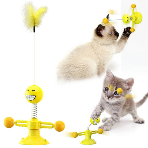 Universal - Fun Pet Cat Automatic Electric Fun Cat Toys Interactive Pet Cat Interactive Training Cat Toys & Badminton Toys | Universal  - Jouet chien interactif