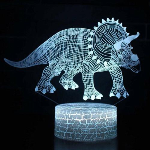 Universal - (Génération Triangle) Enfants 3D Magique Dinosaure Lampe de bureau LED Lumière de nuit Contrôle tactile Décoration Cadeau Universal  - Lampe pince Luminaires