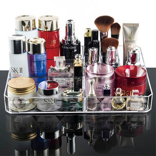 Universal - Grand organisateur de maquillage acrylique pour rouge à lèvres cosmétique rangement porte-brosse de maquillage table conteneur de papeterie 31,5 * 19 * 8cm | Universal  - Boîte de rangement Transparent