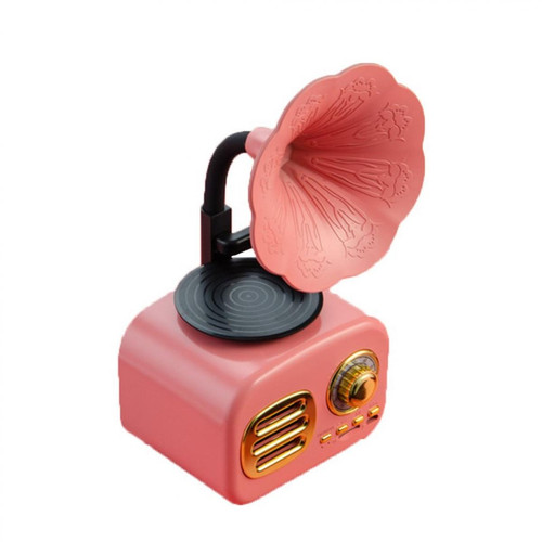 Universal - Haut-parleur sans fil rétro Cadeau créatif Mini subwoofer extérieur Téléphone mobile Radio Musique Instrument Card Audio | Étagère Haut-parleur (rose) Universal  - Hauts-parleurs