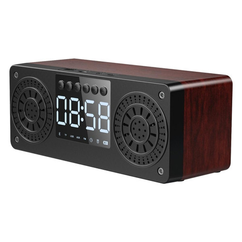 Universal - Haut-parleur stéréo marron Bluetooth radio FM haut-parleur portable MP3 Universal  - Enceinte Multimédia