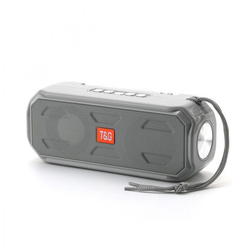 Universal - Haut-parleurs Bluetooth à charge solaire gris haut-parleurs stéréo ultra-bas boîtes à musique extérieures portables avec lampe de poche radio FM Universal  - Enceinte PC