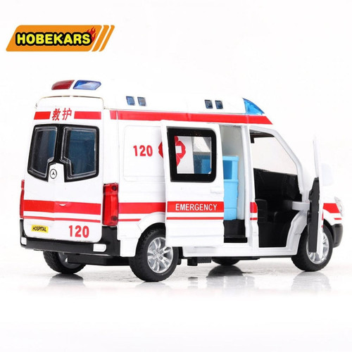 Universal - Haute simulation 1/32 modèle de moulage sous pression voiture jouet ambulance alliage métallique retiré voiture jouet cadeau enfant véhicule Universal  - Voitures