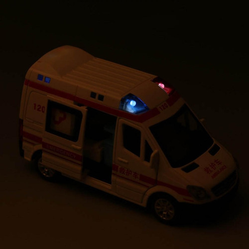 Universal Haute simulation 1/32 modèle de moulage sous pression voiture jouet ambulance alliage métallique retiré voiture jouet cadeau enfant véhicule