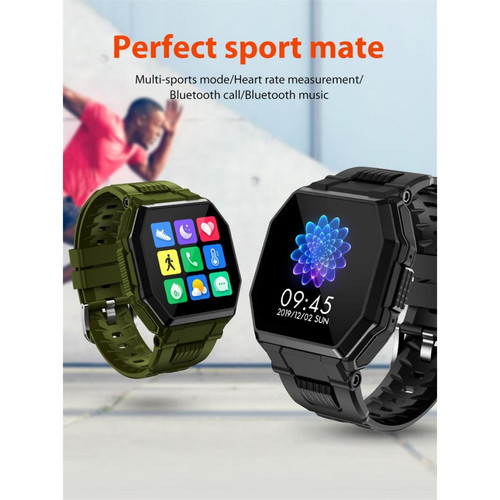 Universal Homme Exercice Sommeil Fitness Tracker Bluetooth Appelé Musique Jouer Cardiomètre Femme Smartwatch IOS | Smartwatch (Noir)