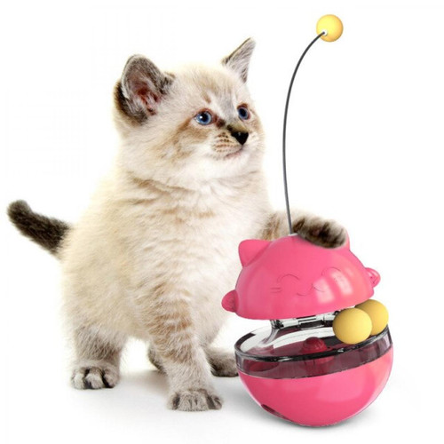 Universal - Jeu amusant 3 pouces 1 animal de compagnie chat jouet amusant traduction chat traçage boule tournante jouet puzzle jouer chaton produits alimentaires | jouet pour chat (rose) Universal  - Chiens