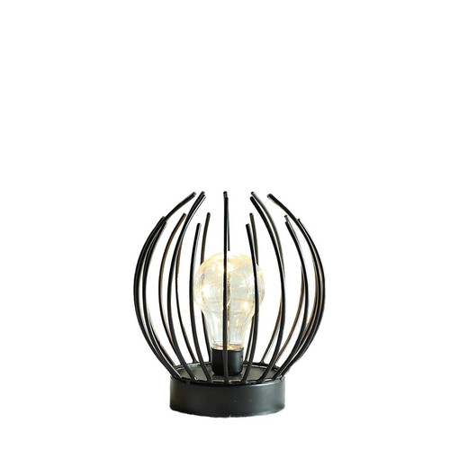 Universal - Jhy design cage metal lampe de table batterie alimentée lampe sans fil décorative avec led Edison style ampoule pour la maison table mariage chambre à coucher fête Universal  - Lampe a poser led design