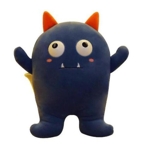 Doudous Universal Jouet en peluche créative petite poupée de diable petit monstre carié de dessin de dessin jouet cadeau (bleu foncé)