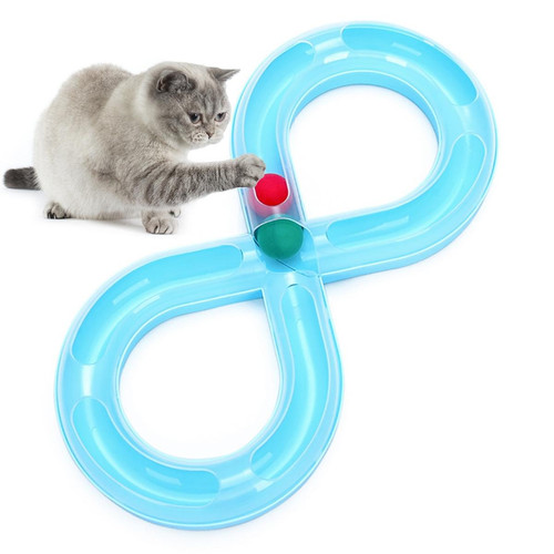 Universal - Jouets pour chat créatifs Jouets pour chat Intelligent Play CD Tracking Turntable Ball Produits interactifs pour animaux de compagnie Kitten & 124 ; Cat Toys (Bleu) Universal  - Animalerie